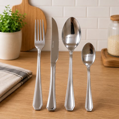 Conjunto de Talheres com 16 Peças em Inox